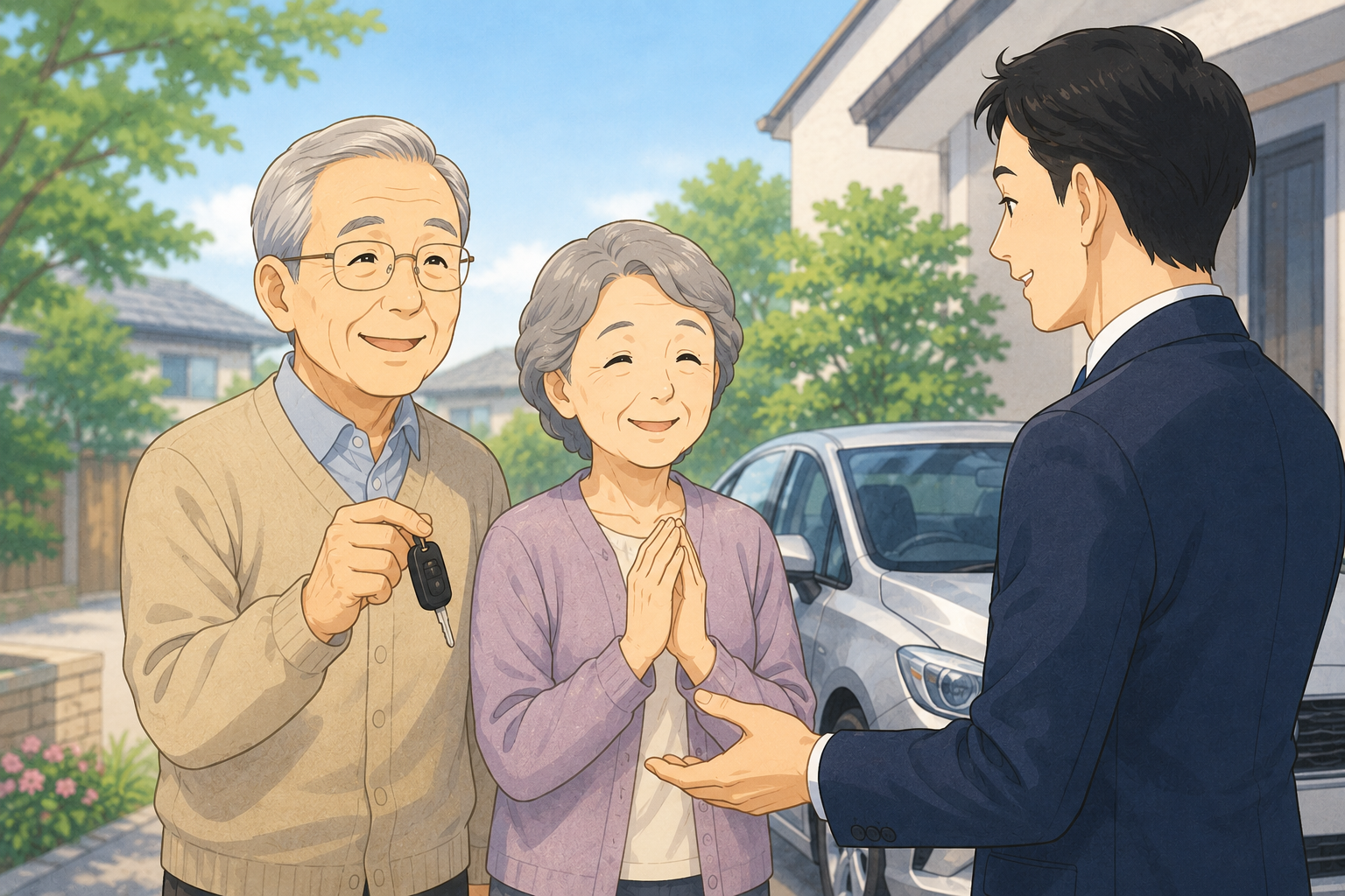 80歳のお客様が決断した免許返納とお車卒業